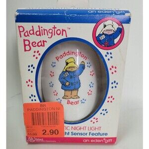 Vintage NIOB‎ Paddington Bear Automatic Night Light Eden